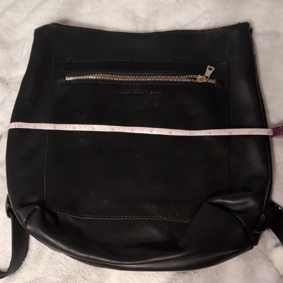 Black Leather backpack Bag main image 4